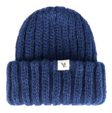 VARZAR(バザール) Monogram Label Long Beanie Navy