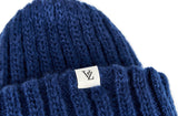 VARZAR(バザール) Monogram Label Long Beanie Navy