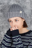 VARZAR(バザール) Monogram Label Long Beanie Gray