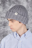 VARZAR(バザール) Monogram Label Long Beanie Gray