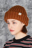 VARZAR(バザール) Monogram Label Long Beanie Brown