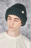 VARZAR(バザール) Monogram Label Long Beanie Green