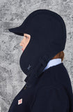 VARZAR(バザール) Stud Logo Over Fit Wool Trooper Hat Navy