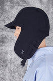 VARZAR(バザール) Stud Logo Over Fit Wool Trooper Hat Navy