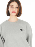 VARZAR(バザール) 3D Monogram Black Embroidery Sweatshirt Gray