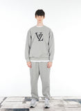 VARZAR(バザール) Monogram Black Big Logo Sweatshirt Gray