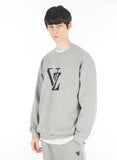 VARZAR(バザール) Monogram Black Big Logo Sweatshirt Gray