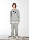 VARZAR(バザール) Monogram Black Big Logo Sweatshirt Gray