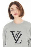 VARZAR(バザール) Monogram Black Big Logo Sweatshirt Gray