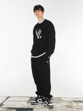 VARZAR(バザール) Monogram Black Big Logo Sweatshirt Black