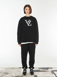 VARZAR(バザール) Monogram Black Big Logo Sweatshirt Black