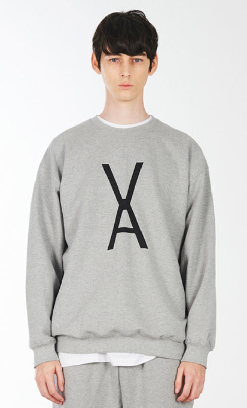 VARZAR(バザール) VA Black Big Logo Sweatshirt Gray
