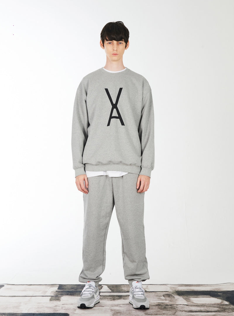 VARZAR(バザール) VA Black Big Logo Sweatshirt Gray