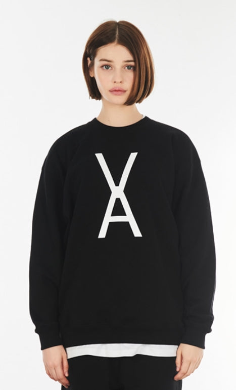 VARZAR(バザール) VA White Big Logo Sweatshirt Black