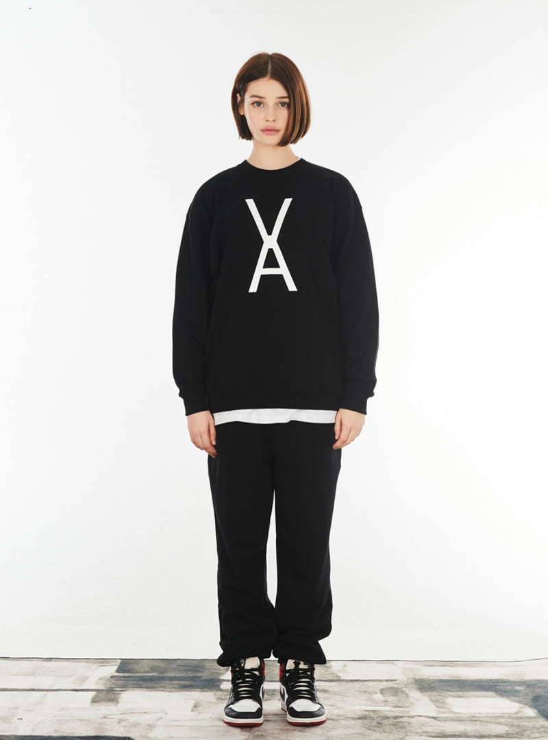 VARZAR(バザール) VA White Big Logo Sweatshirt Black