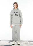 VARZAR(バザール) Monogram Black Big Logo Hood Gray