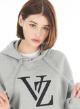 VARZAR(バザール) Monogram Black Big Logo Hood Gray