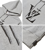 VARZAR(バザール) Monogram Black Big Logo Hood Gray