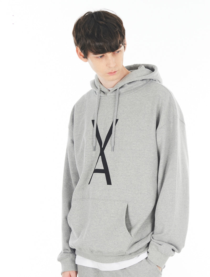 VARZAR(バザール) VA Black Big Logo Hood Gray