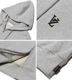 VARZAR(バザール) 3D Monogram Black Embroidery Hood Zip-up Gray