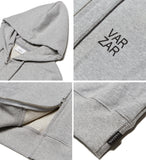 VARZAR(バザール) Original Black Logo Hood Zip-up Gray