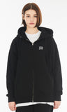 VARZAR(バザール) Original White Logo Hood Zip-up Black