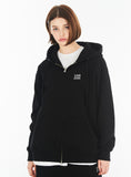 VARZAR(バザール) Original White Logo Hood Zip-up Black