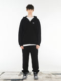 VARZAR(バザール) Original White Logo Hood Zip-up Black