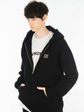 VARZAR(バザール) Original White Logo Hood Zip-up Black