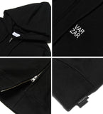 VARZAR(バザール) Original White Logo Hood Zip-up Black