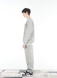 VARZAR(バザール) 3D Monogram Black Embroidery Banding Sweatpants Gray