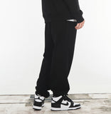 VARZAR(バザール) 3D Monogram White Embroidery Banding Sweatpants Black
