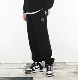 VARZAR(バザール) Original White Logo Banding Sweatpants Black