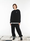 VARZAR(バザール) Original White Logo Banding Sweatpants Black