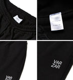 VARZAR(バザール) Original White Logo Banding Sweatpants Black