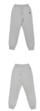 VARZAR(バザール) 3D Monogram Black Embroidery Rib Sweatpants Gray