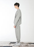 VARZAR(バザール) Original Black Logo Rib Sweatpants Gray