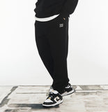 VARZAR(バザール) Original White Logo Rib Sweatpants Black