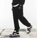 VARZAR(バザール) Original White Logo Rib Sweatpants Black