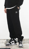 VARZAR(バザール) Original White Logo Banding Sweatpants Black