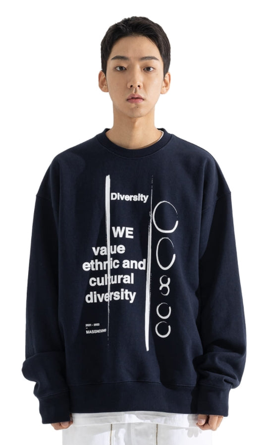 マスノウン(MASSNOUN) DIVERSITY HEAVY SWEATSHIRT MWOCR001-NV