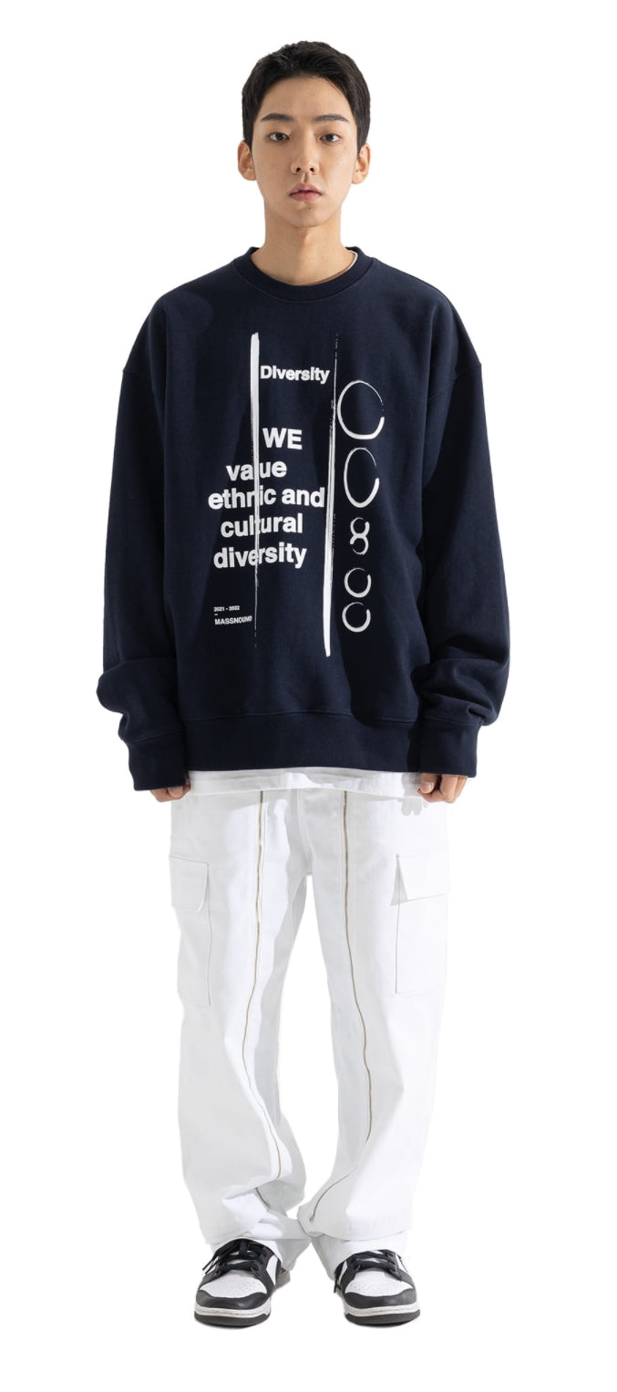 マスノウン(MASSNOUN) DIVERSITY HEAVY SWEATSHIRT MWOCR001-NV