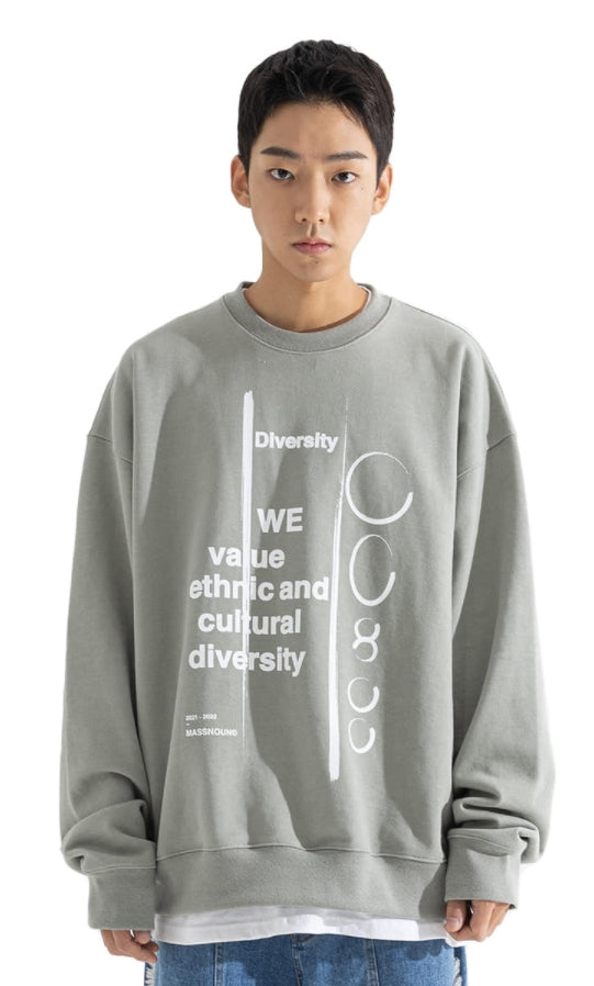 マスノウン(MASSNOUN) DIVERSITY HEAVY SWEATSHIRT MWOCR001-KK