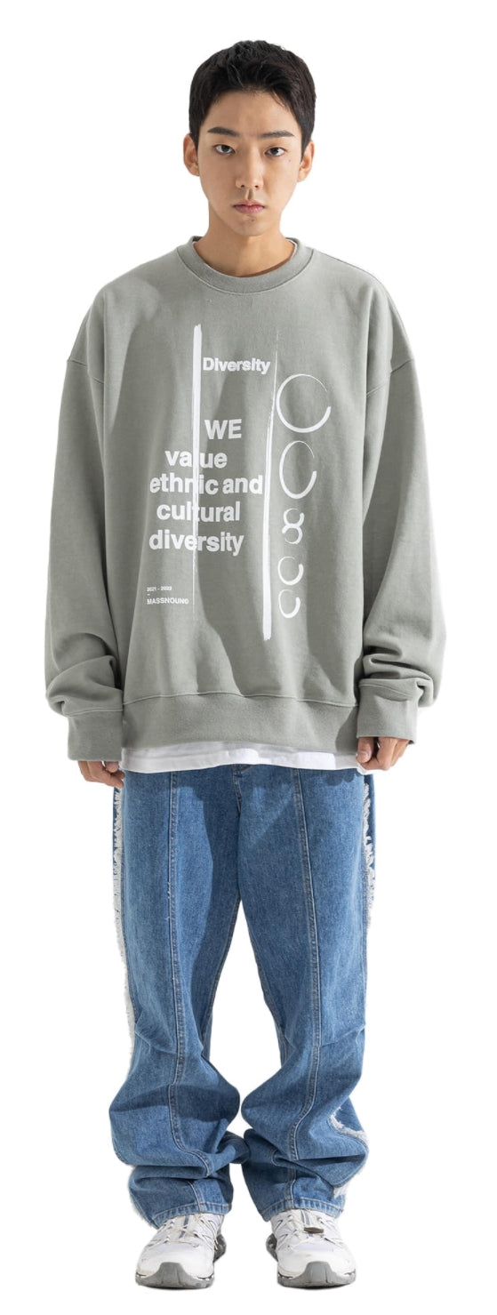 マスノウン(MASSNOUN) DIVERSITY HEAVY SWEATSHIRT MWOCR001-KK