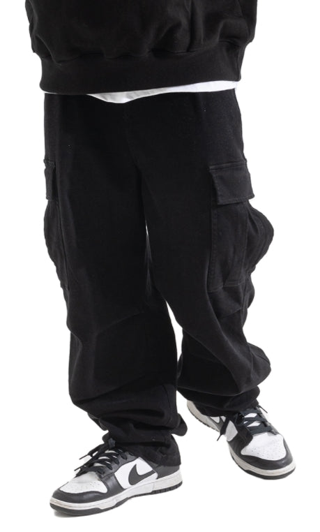 マスノウン(MASSNOUN) SOFT COTTON EASY CARGO PANTS MFOJP002-BK