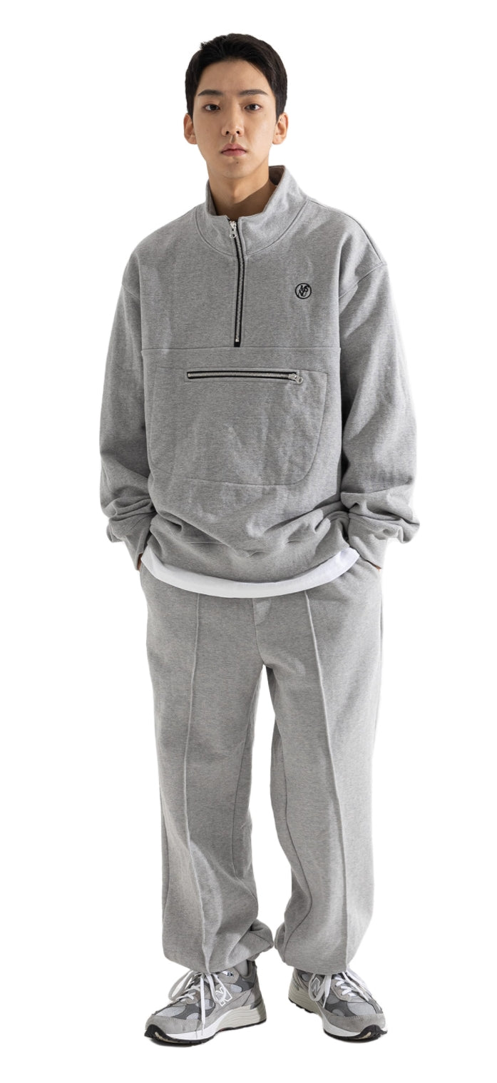 マスノウン(MASSNOUN) PREMIUM HEAVY SWEAT MSNU ANORAK MWOZP001-GY