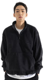 マスノウン(MASSNOUN) SL LOGO DOUBLE WARM FLEECE ANORAK MWOZP002-BK