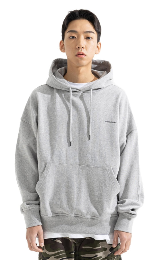 マスノウン(MASSNOUN) C LOGO OVERSIZED HEAVY HOODY MWOHD003-GY