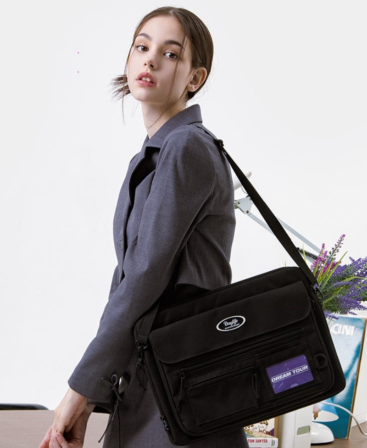 デイライフ(Daylife)  DAYLIFE CLEAR POCKET LAPTOP POUCH (BLACK)