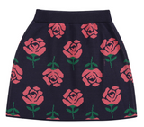 ワンダービジター(WONDER VISITOR) Rose pattern Mini Skirt [Navy]